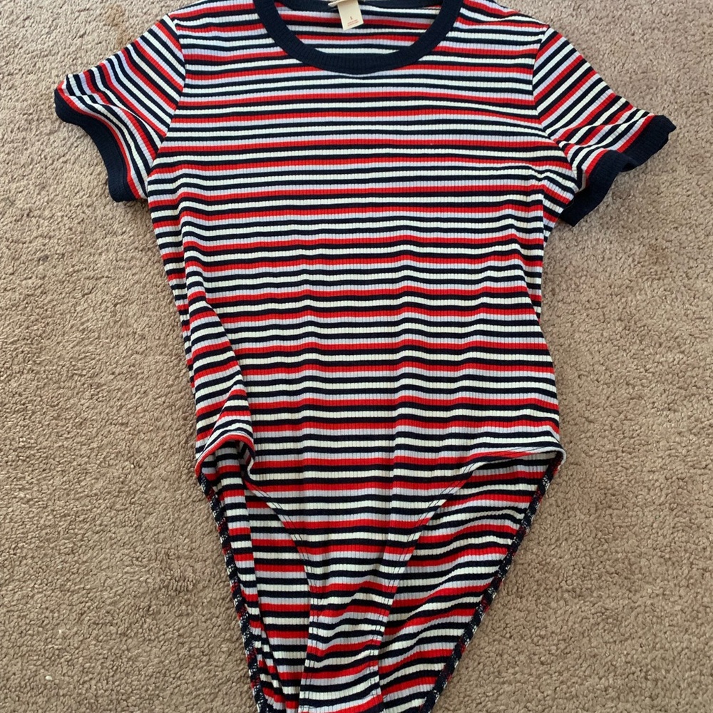 Stripped T-shirt Body Suit